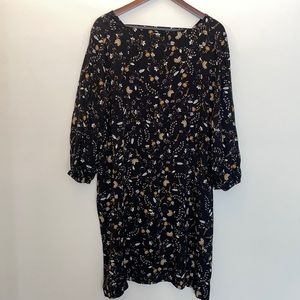 GAP XL Black/Floral Dress